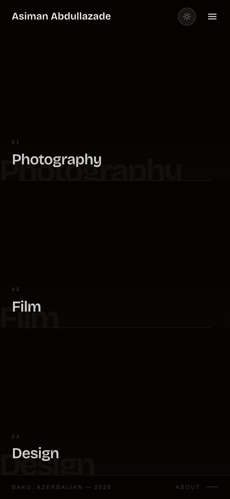 The home page on a phone.