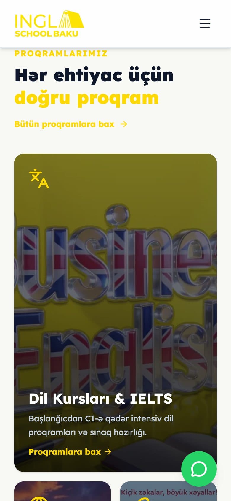 The four programmes on a phone.